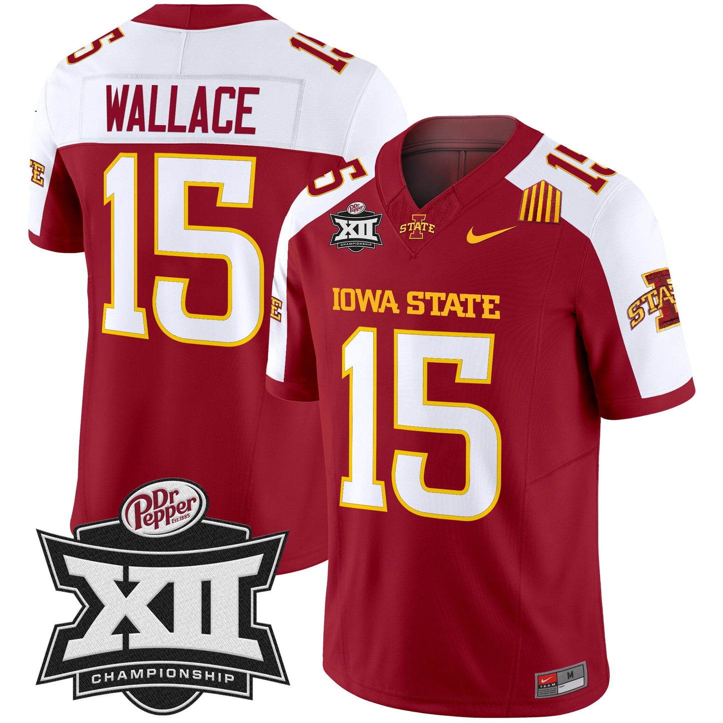 Iowa State 2024 Big 12 Championship Patch Vapor Limited Jersey - All Stitched