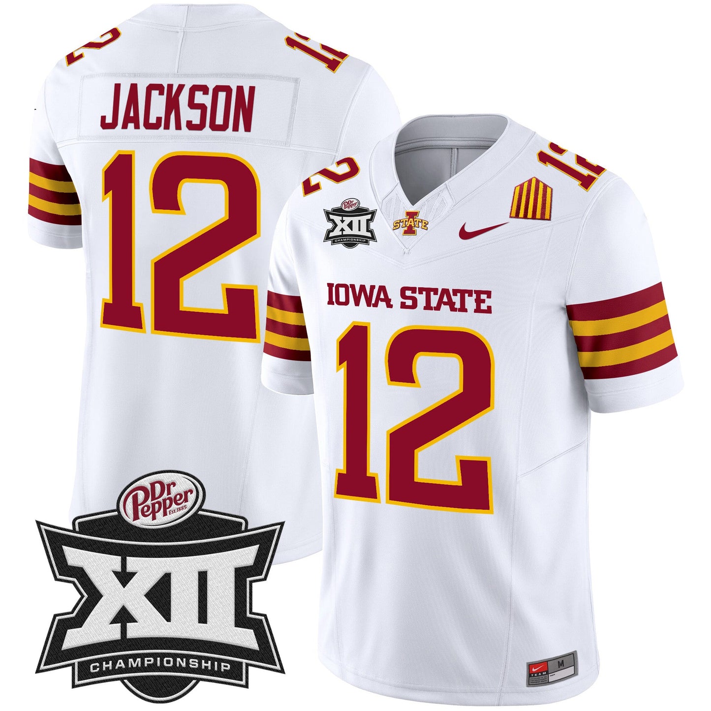 Iowa State 2024 Big 12 Championship Patch Vapor Limited Jersey - All Stitched