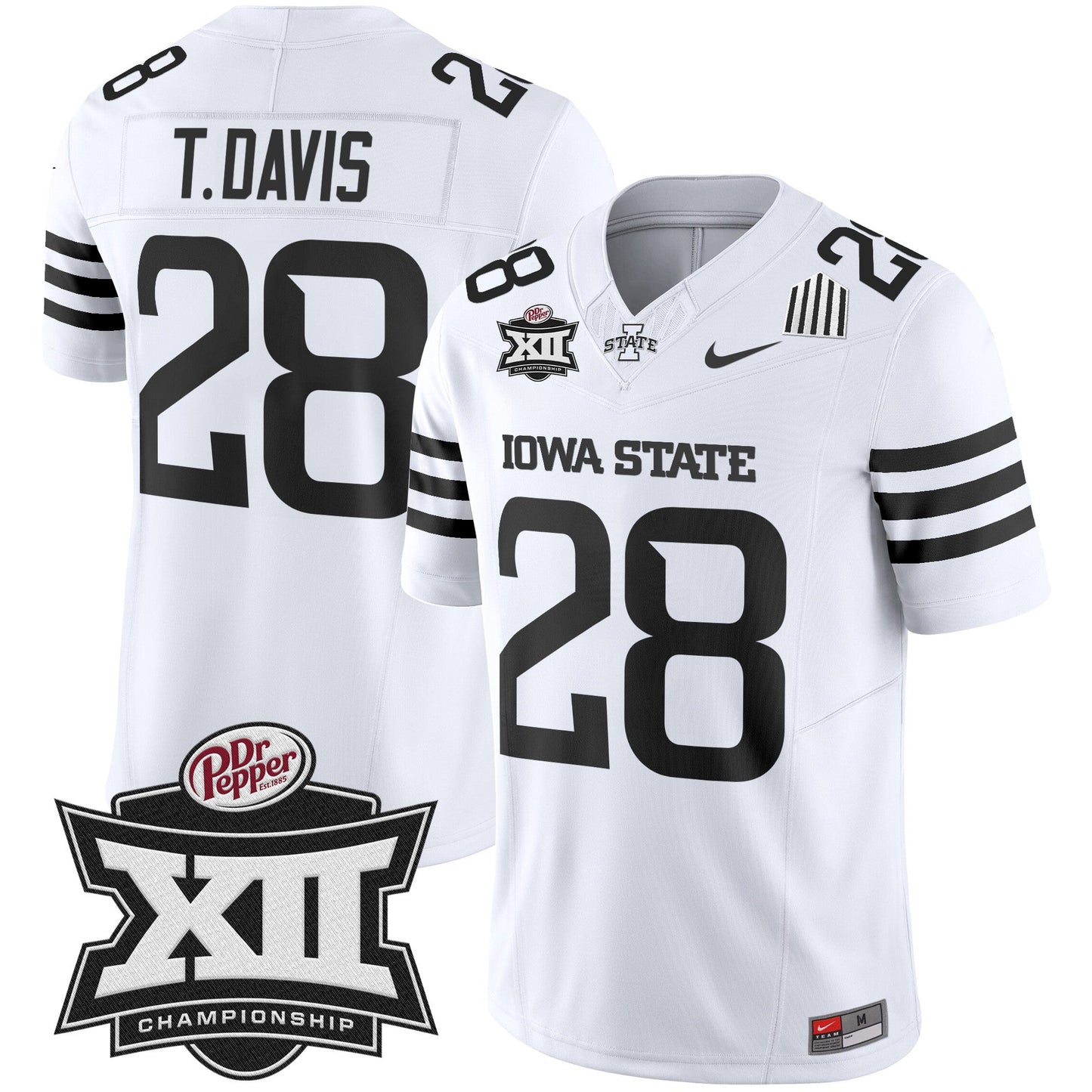 Iowa State 2024 Big 12 Championship Patch Vapor Limited Jersey - All Stitched