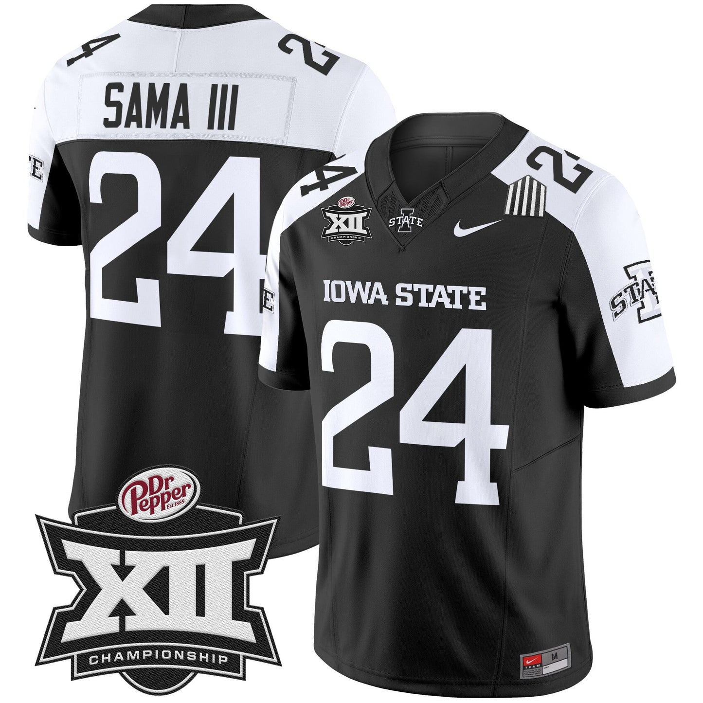 Iowa State 2024 Big 12 Championship Patch Vapor Limited Jersey - All Stitched
