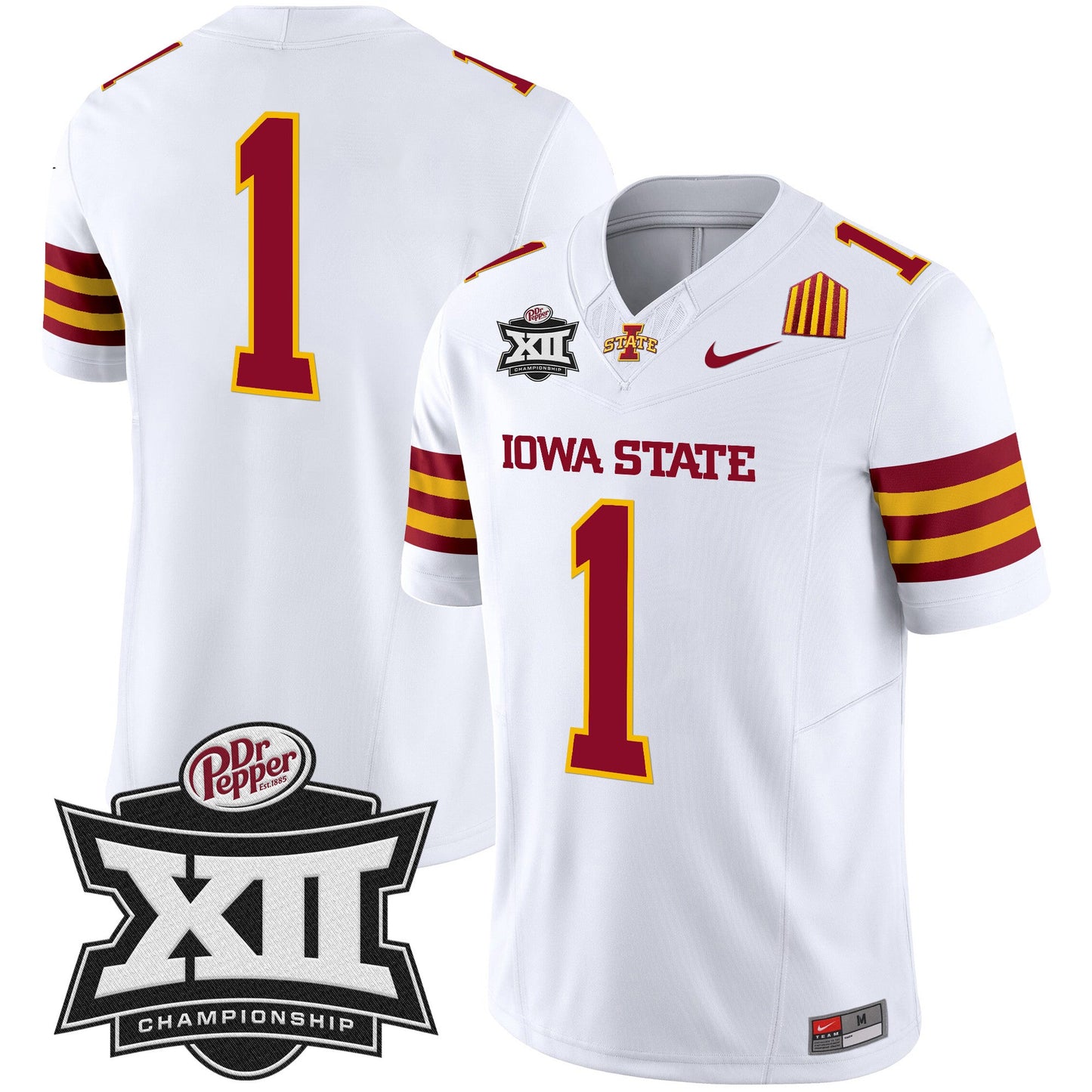 Iowa State 2024 Big 12 Championship Patch Vapor Limited Jersey - All Stitched