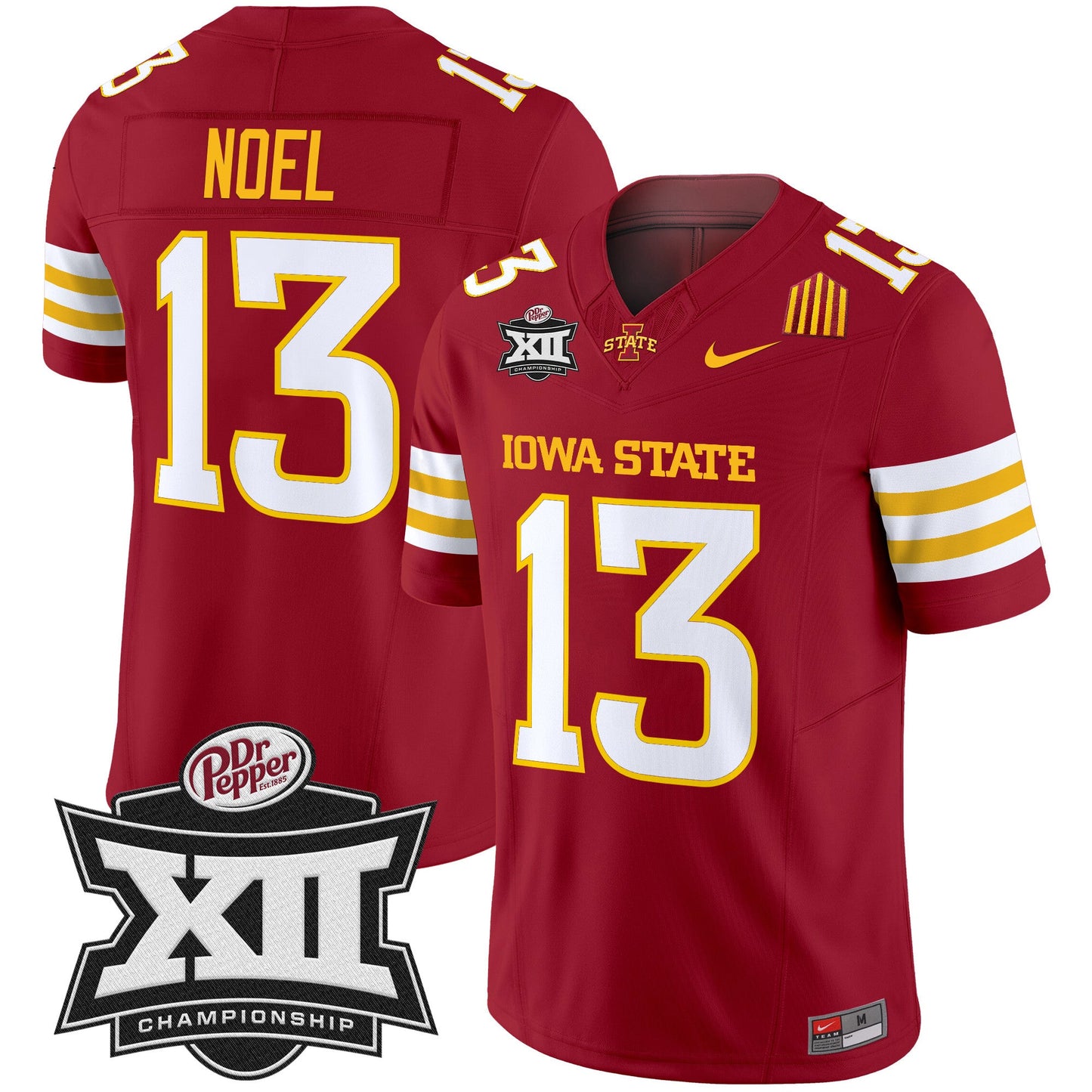 Iowa State 2024 Big 12 Championship Patch Vapor Limited Jersey - All Stitched