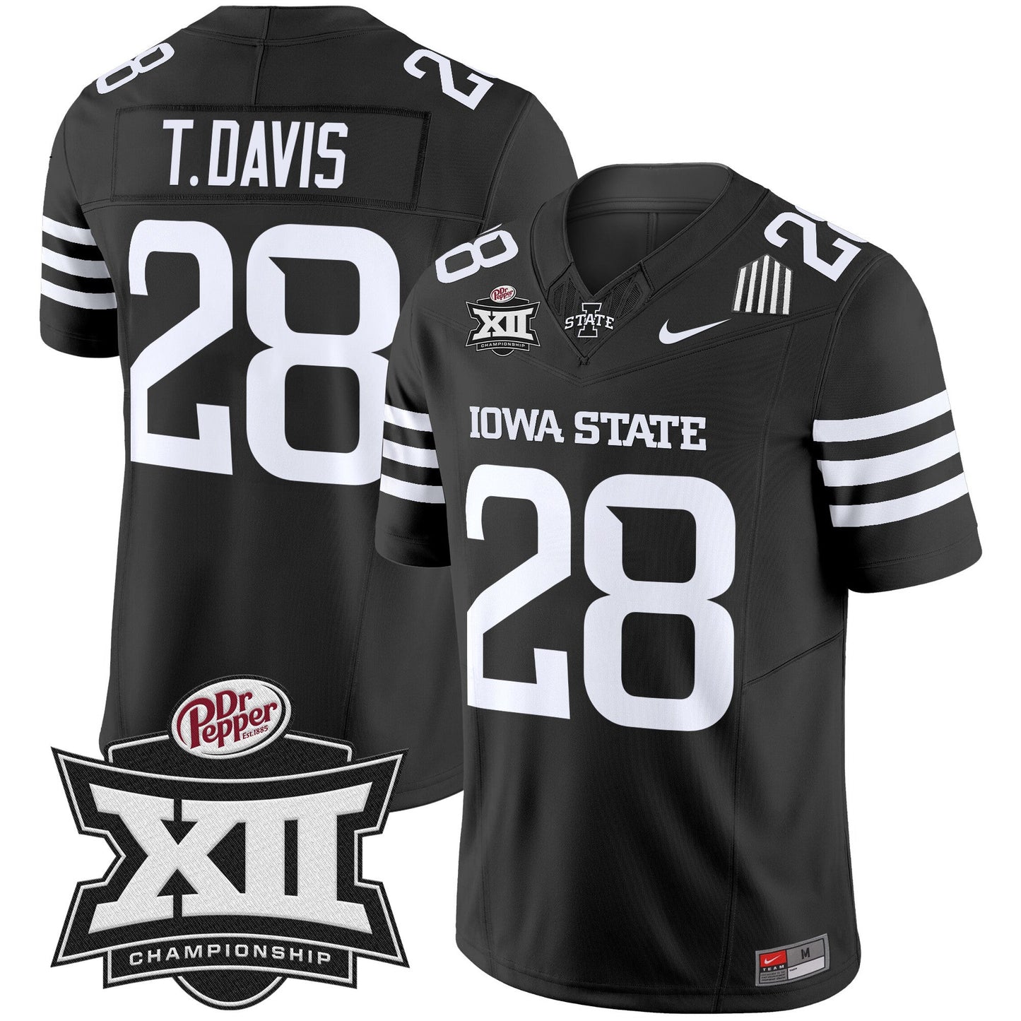 Iowa State 2024 Big 12 Championship Patch Vapor Limited Jersey - All Stitched