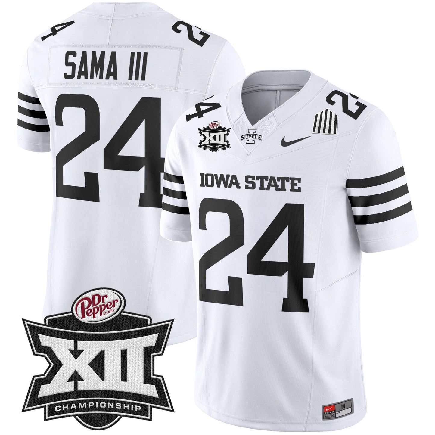 Iowa State 2024 Big 12 Championship Patch Vapor Limited Jersey - All Stitched