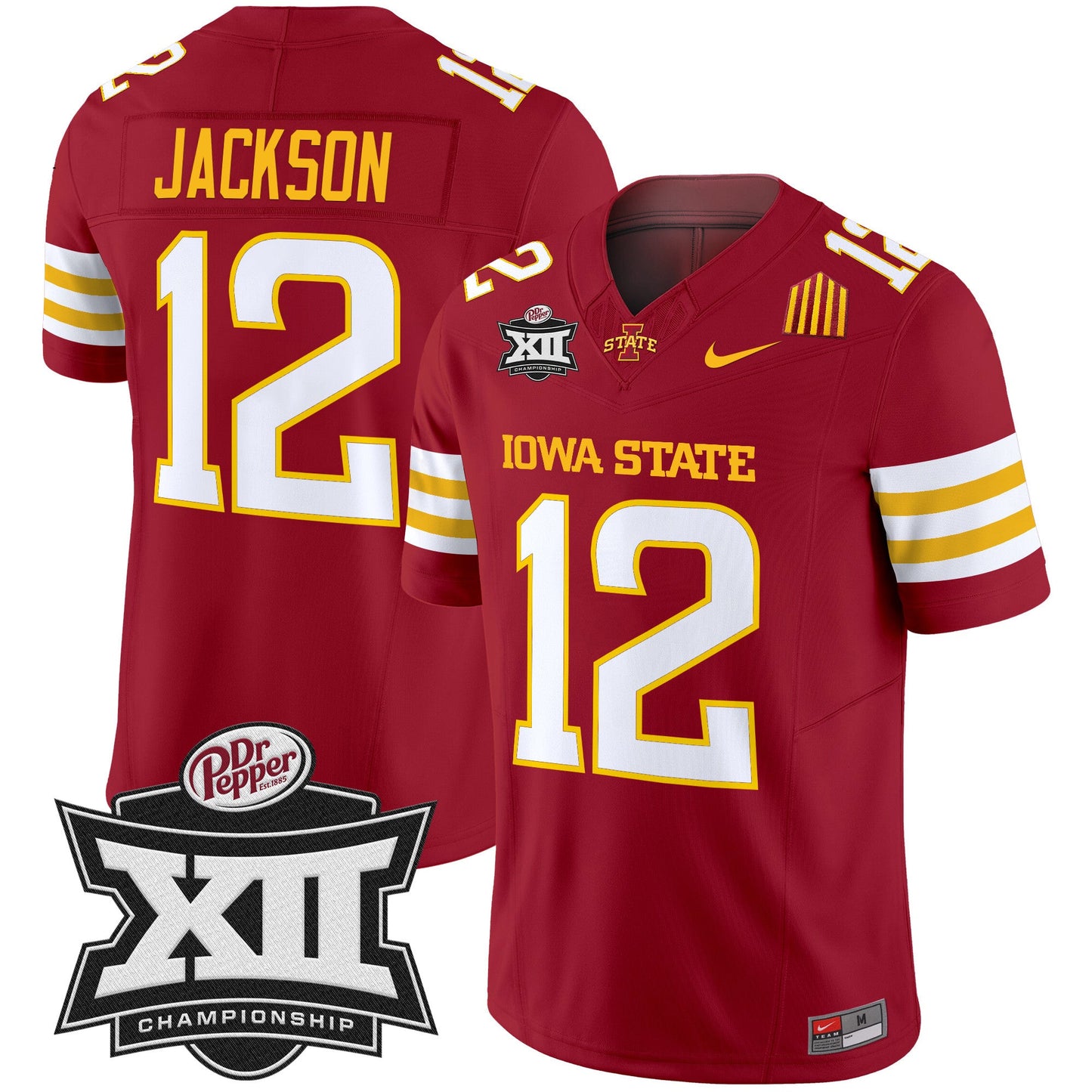 Iowa State 2024 Big 12 Championship Patch Vapor Limited Jersey - All Stitched