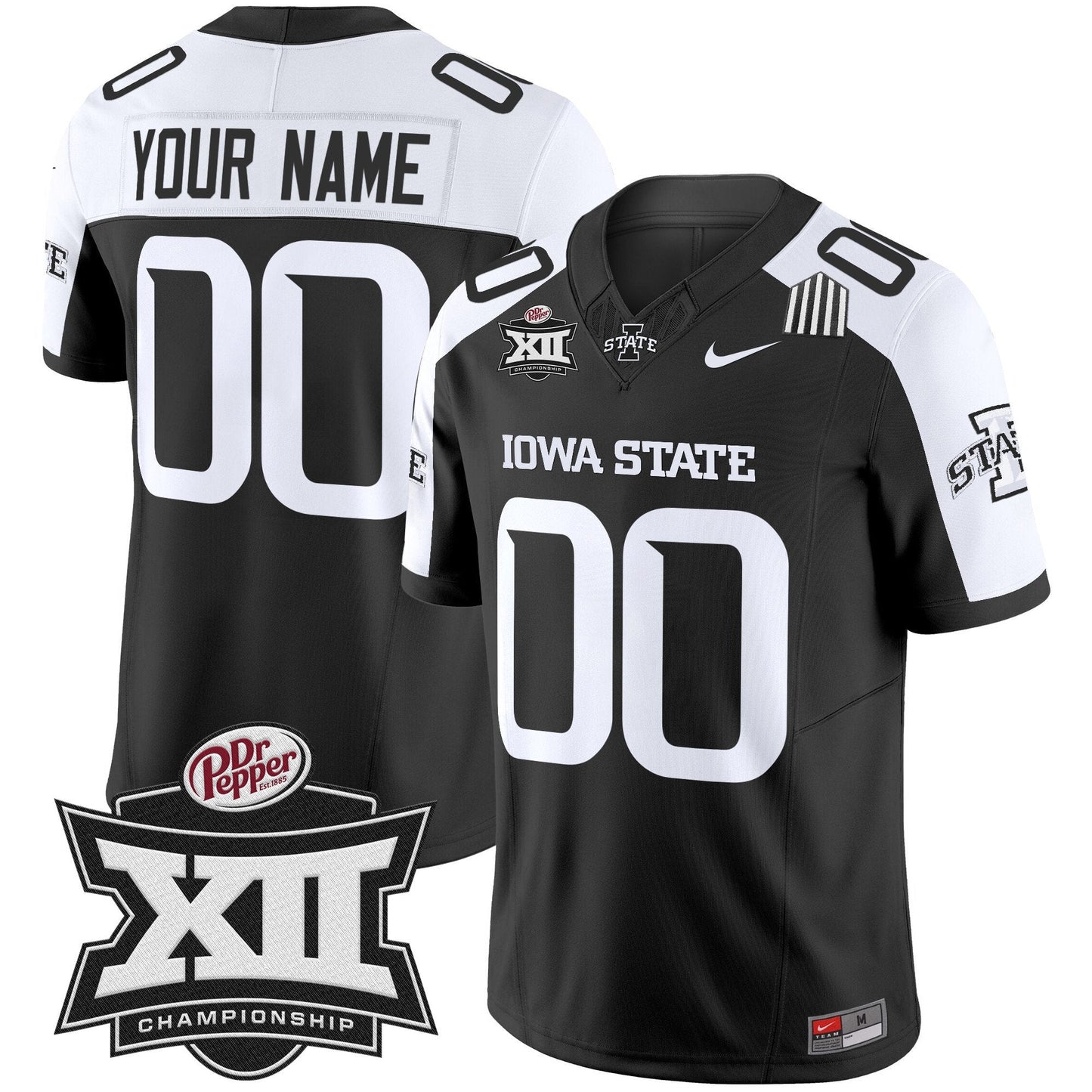 Iowa State 2024 Big 12 Championship Patch Vapor Limited Custom Jersey - All Stitched