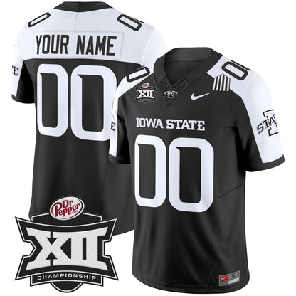Iowa State 2024 Big 12 Championship Patch Vapor Limited Custom Jersey - All Stitched