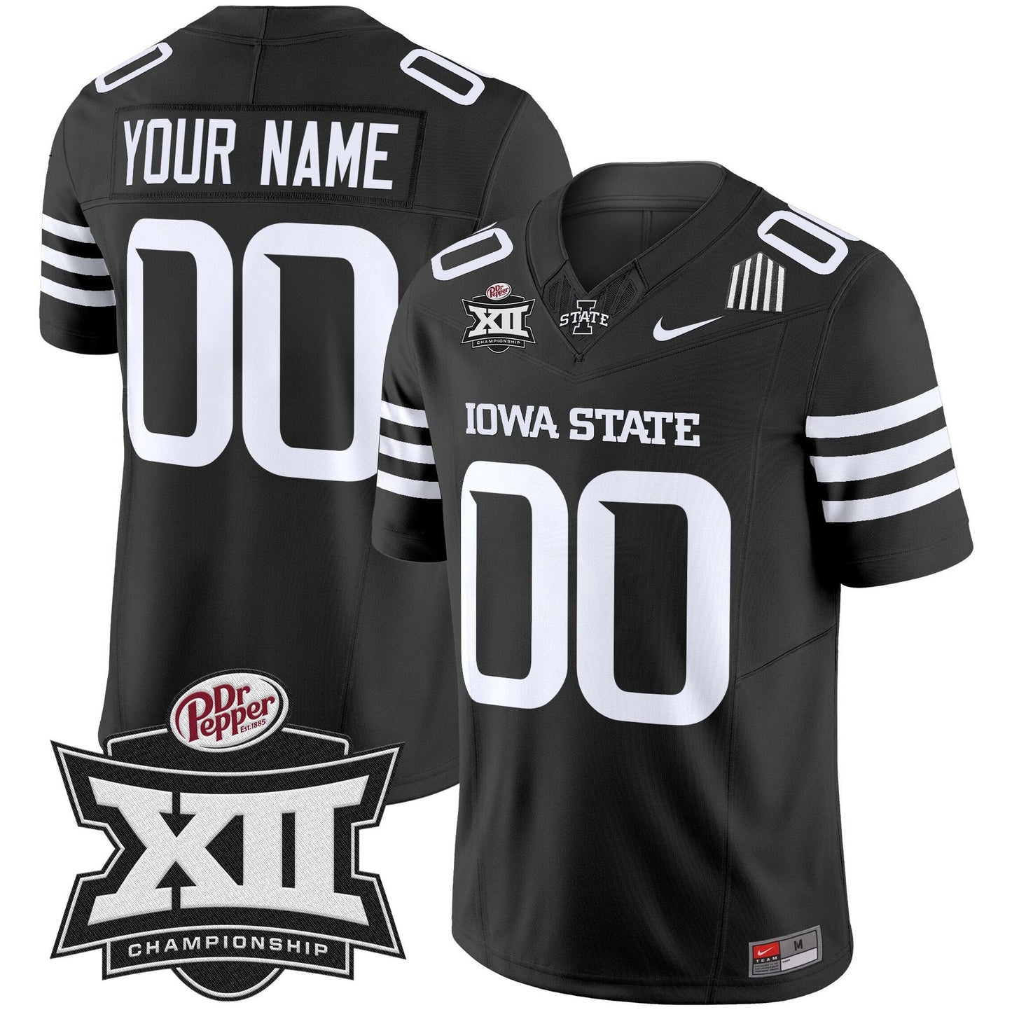 Iowa State 2024 Big 12 Championship Patch Vapor Limited Custom Jersey - All Stitched