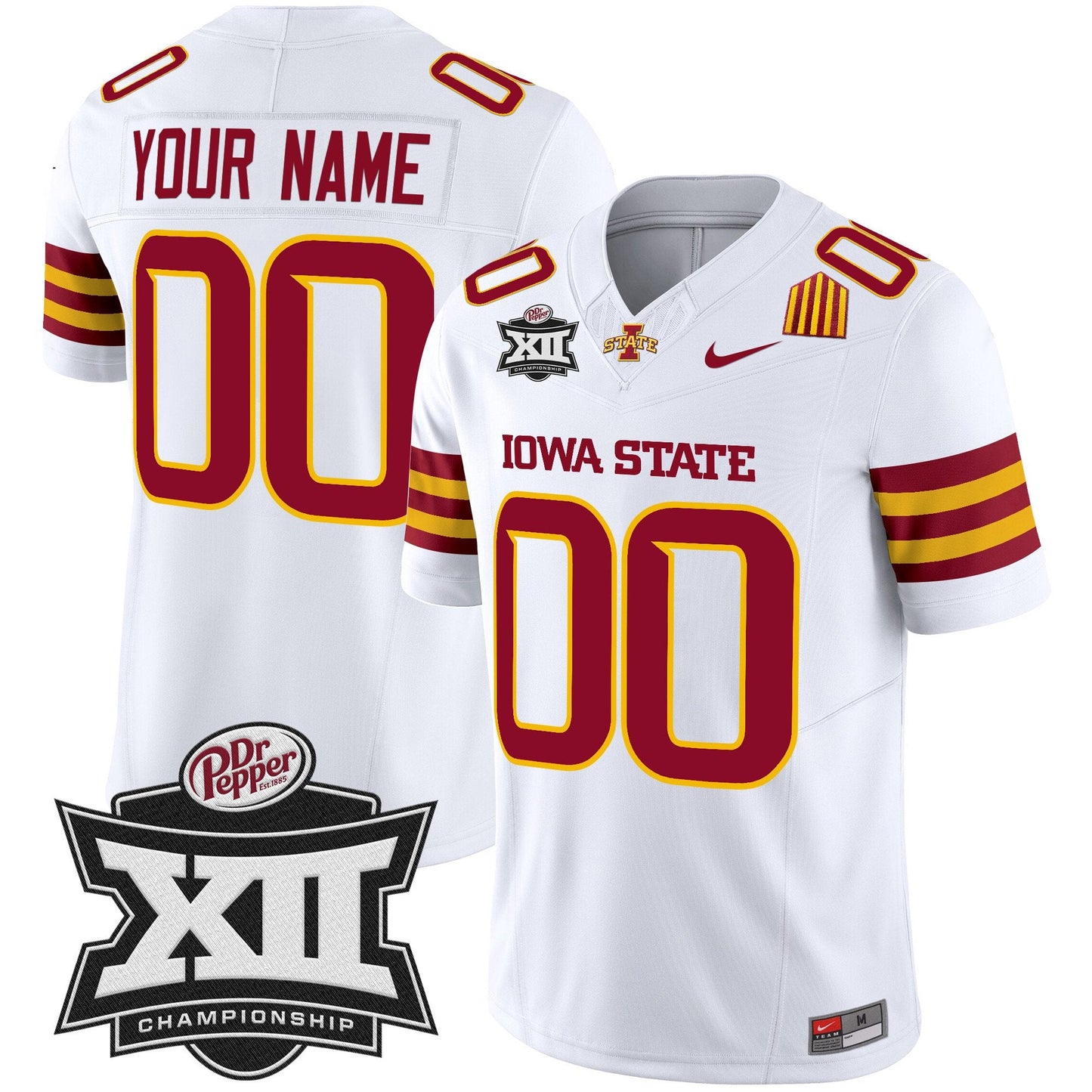 Iowa State 2024 Big 12 Championship Patch Vapor Limited Custom Jersey - All Stitched