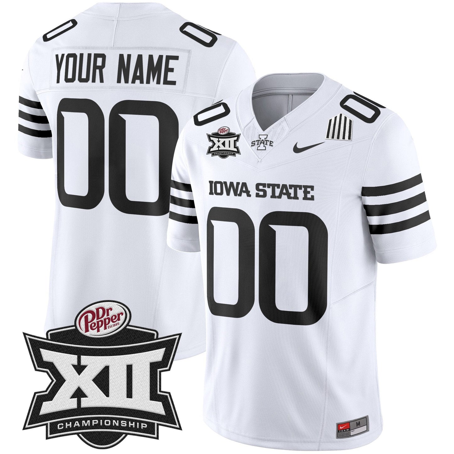 Iowa State 2024 Big 12 Championship Patch Vapor Limited Custom Jersey - All Stitched