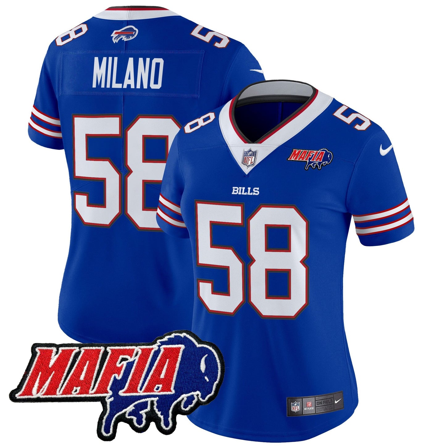 Women's Buffalo Bills 2024 Bills Mafia Patch Vapor Limited Jersey - All Stitched