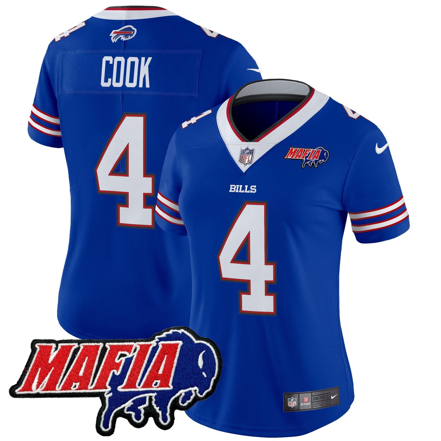 Women's Buffalo Bills 2024 Bills Mafia Patch Vapor Limited Jersey - All Stitched
