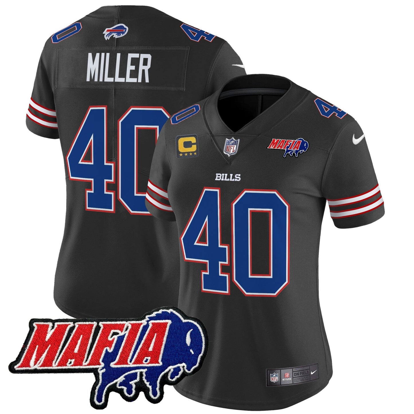 Women's Buffalo Bills 2024 Bills Mafia Patch Vapor Limited Jersey - All Stitched