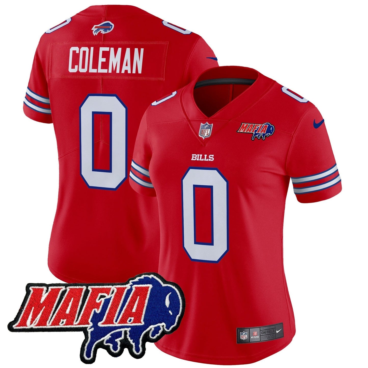 Women's BUF 2024 Bills Mafia Patch Vapor Limited Jersey - All Stitched