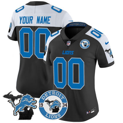 Detroit Lions 2024 Vapor Limited Custom Jersey - Est. 1934 Patch - All Stitched