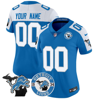 Detroit Lions 2024 Vapor Limited Custom Jersey - Est. 1934 Patch - All Stitched