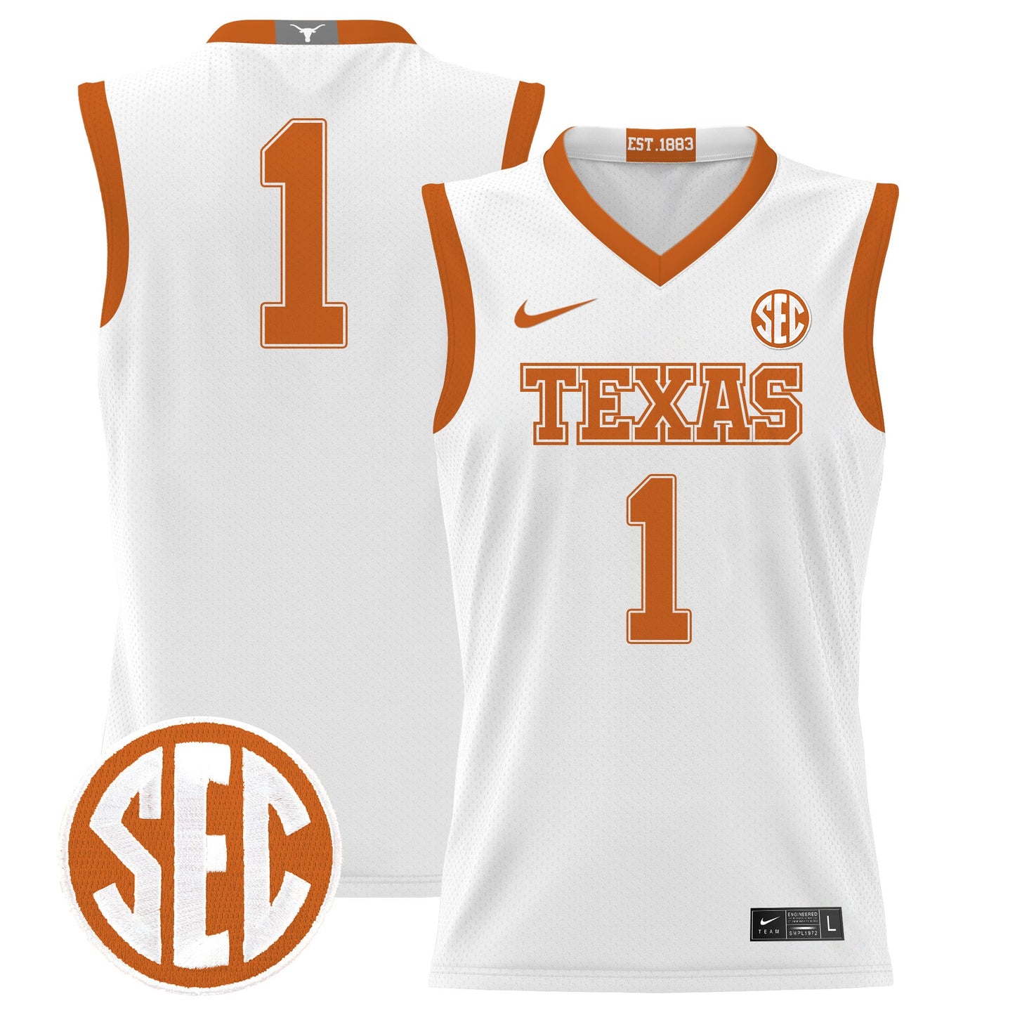 Texas Longhorns 2024 Lightweight Basketball Jersey - All Stitched