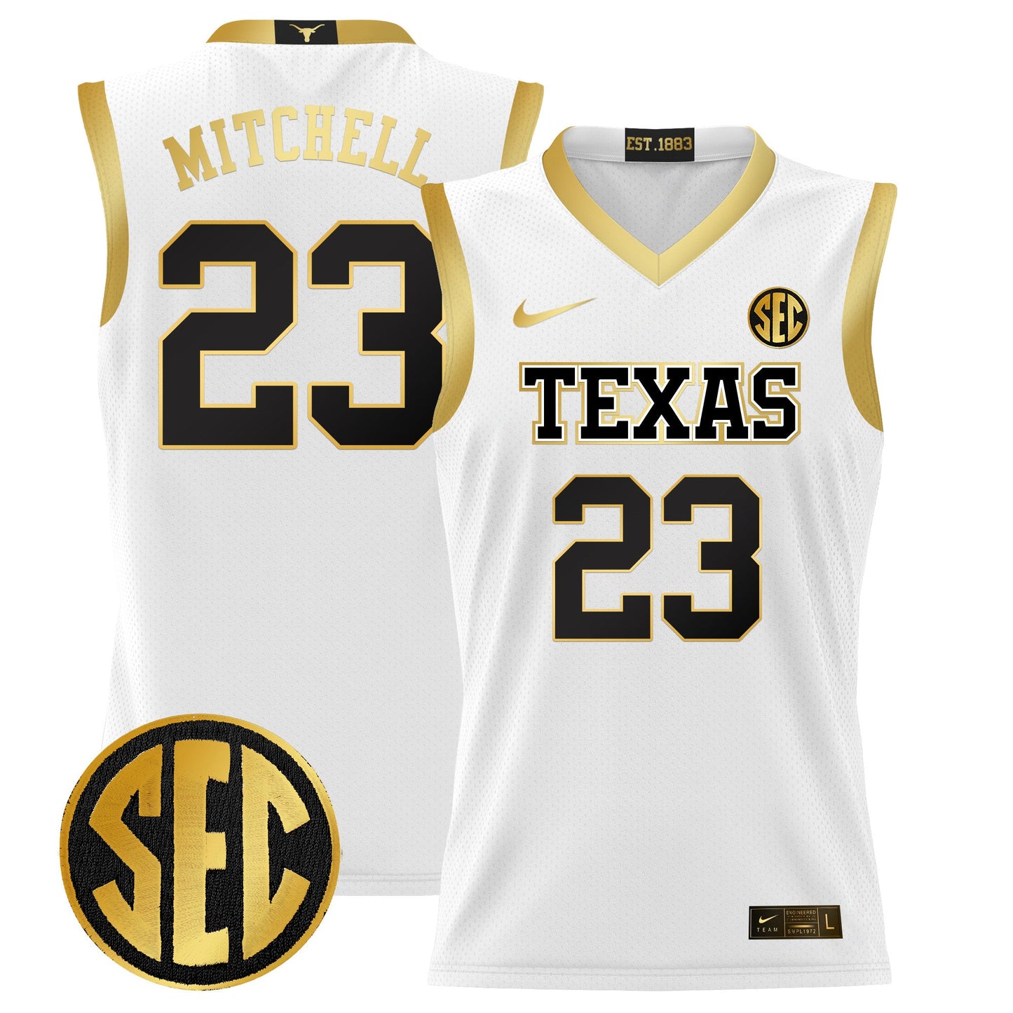 Texas Longhorns 2024 Lightweight Basketball Jersey - All Stitched