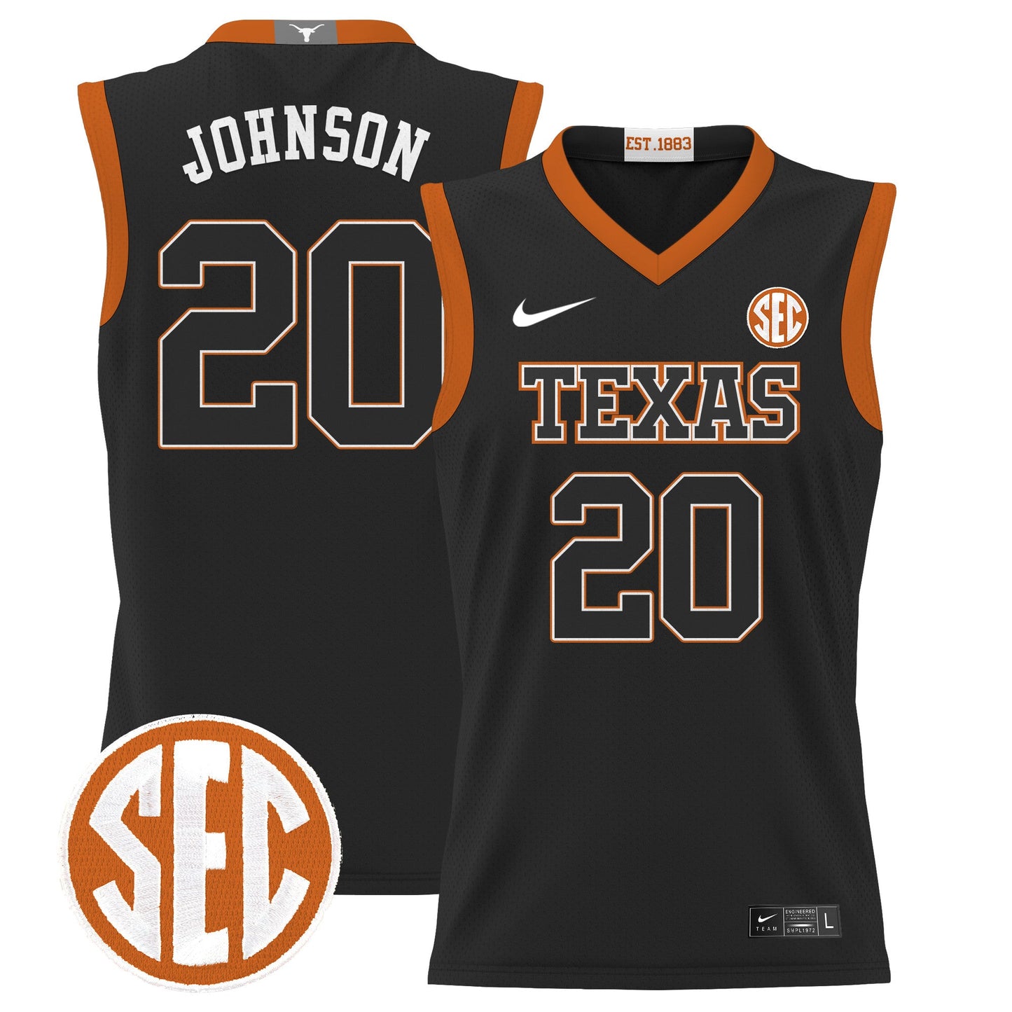 Texas Longhorns 2024 Lightweight Basketball Jersey - All Stitched