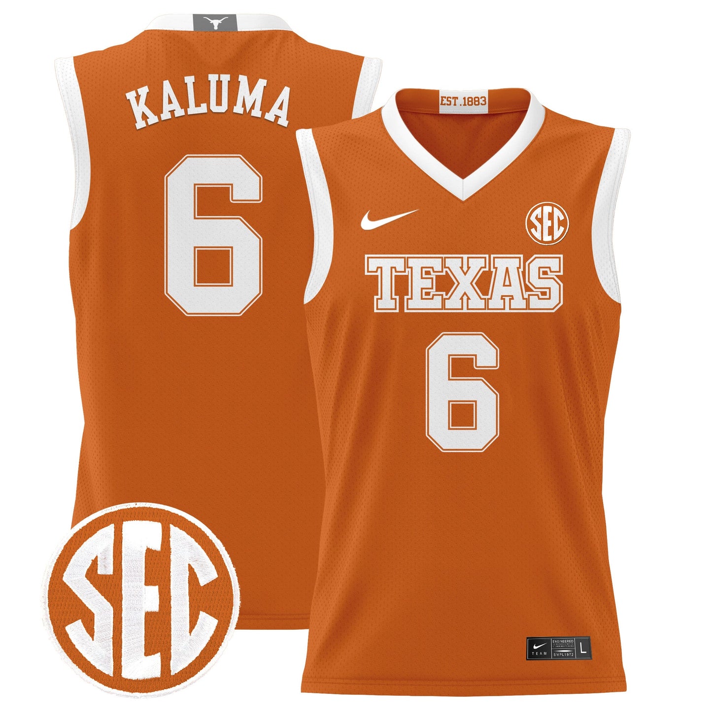Texas Longhorns 2024 Lightweight Basketball Jersey - All Stitched
