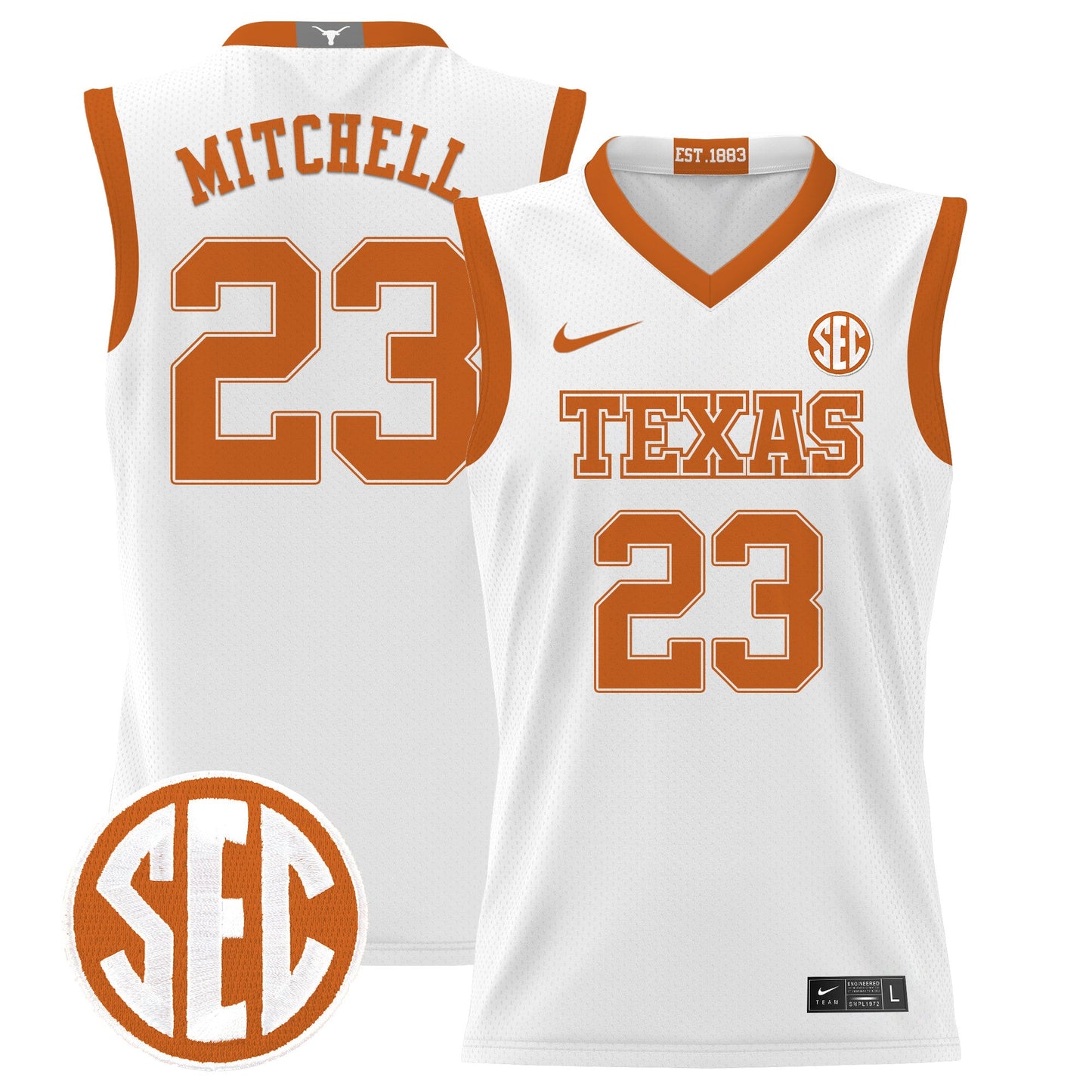 Texas Longhorns 2024 Lightweight Basketball Jersey - All Stitched