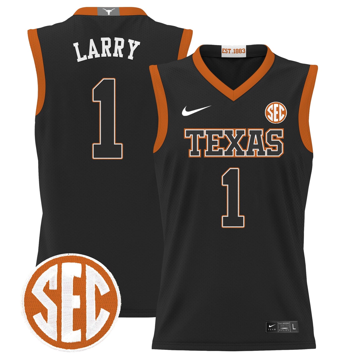 Texas Longhorns 2024 Lightweight Basketball Jersey - All Stitched
