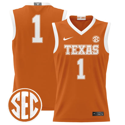 Texas Longhorns 2024 Lightweight Basketball Jersey - All Stitched
