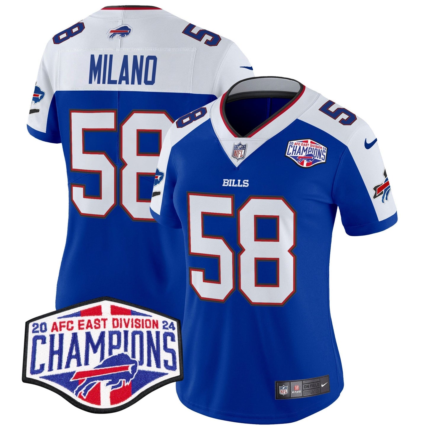 Women's Bills 2024 AFC East Division Champions Vapor Limited Jersey - All Stitched
