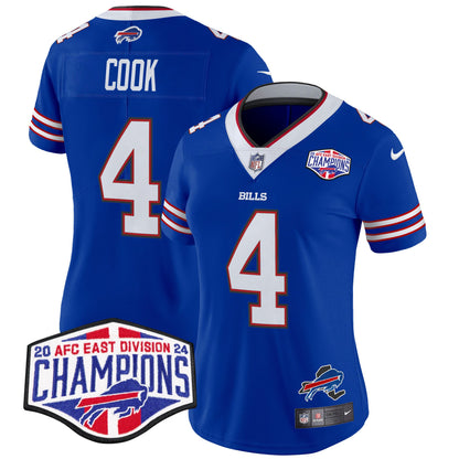 Women's Bills 2024 AFC East Division Champions Vapor Limited Jersey - All Stitched