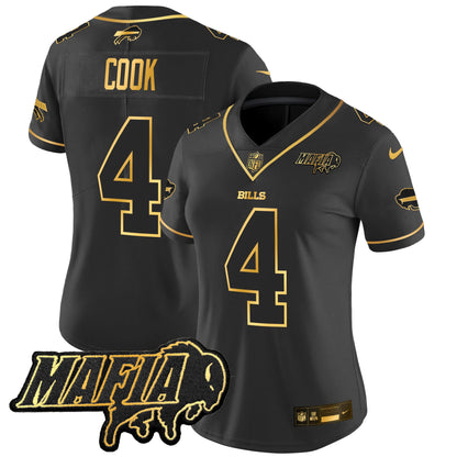 Women's Buffalo Bills 2024 Bills Mafia Patch Gold Vapor Limited Jersey - All Stitched
