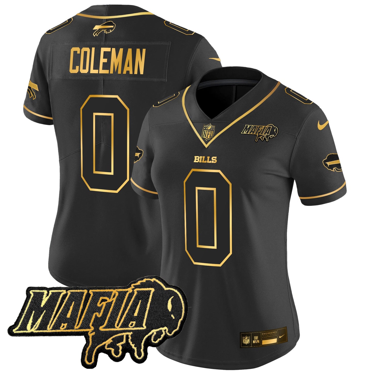 Women's Buffalo Bills 2024 Bills Mafia Patch Gold Vapor Limited Jersey - All Stitched