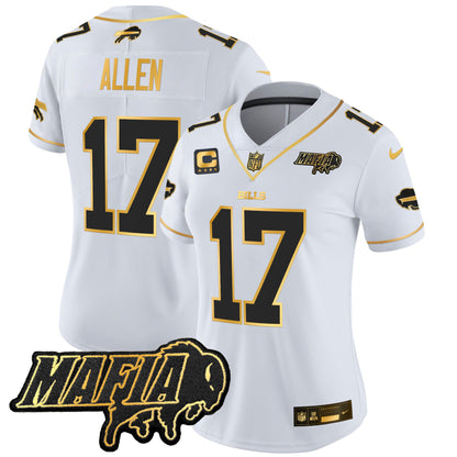 Women's Buffalo Bills 2024 Bills Mafia Patch Gold Vapor Limited Jersey - All Stitched