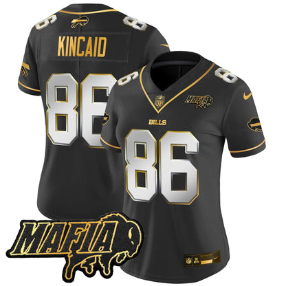 Women's Buffalo Bills 2024 Bills Mafia Patch Gold Vapor Limited Jersey - All Stitched