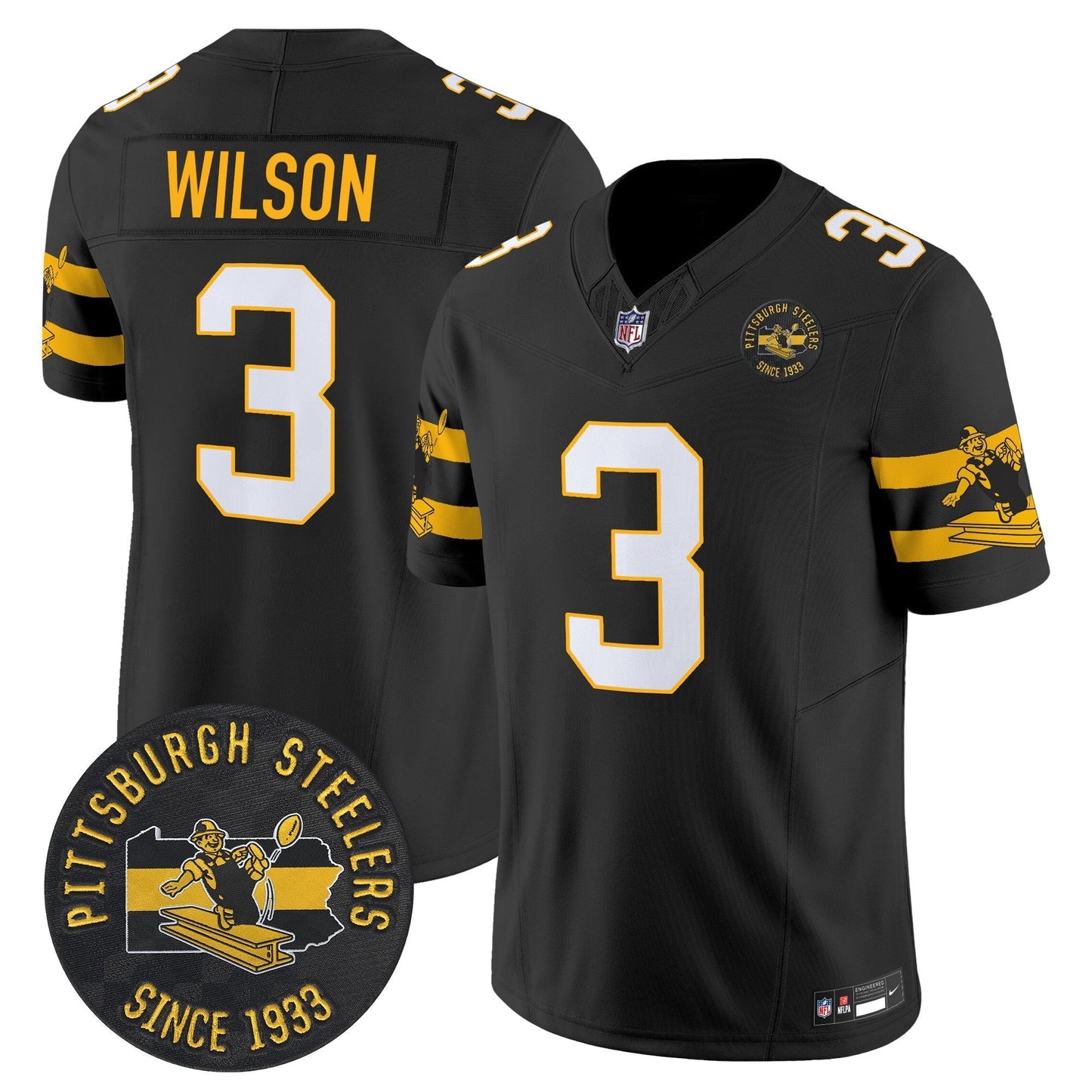 PIT Throwback 1933 Patch Vapor Limited Jersey - All Stitched