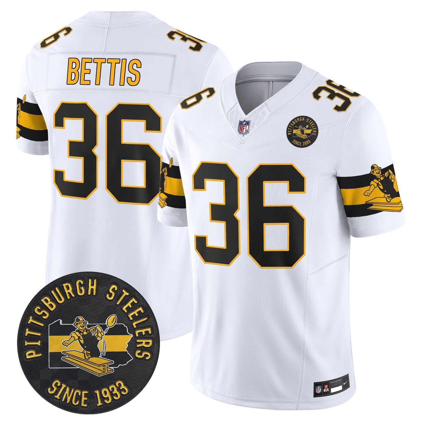 PIT Throwback 1933 Patch Vapor Limited Jersey - All Stitched