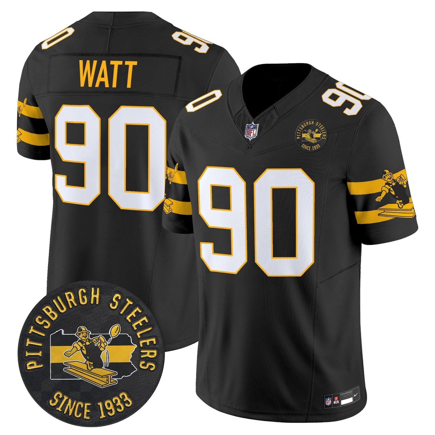 PIT Throwback 1933 Patch Vapor Limited Jersey - All Stitched