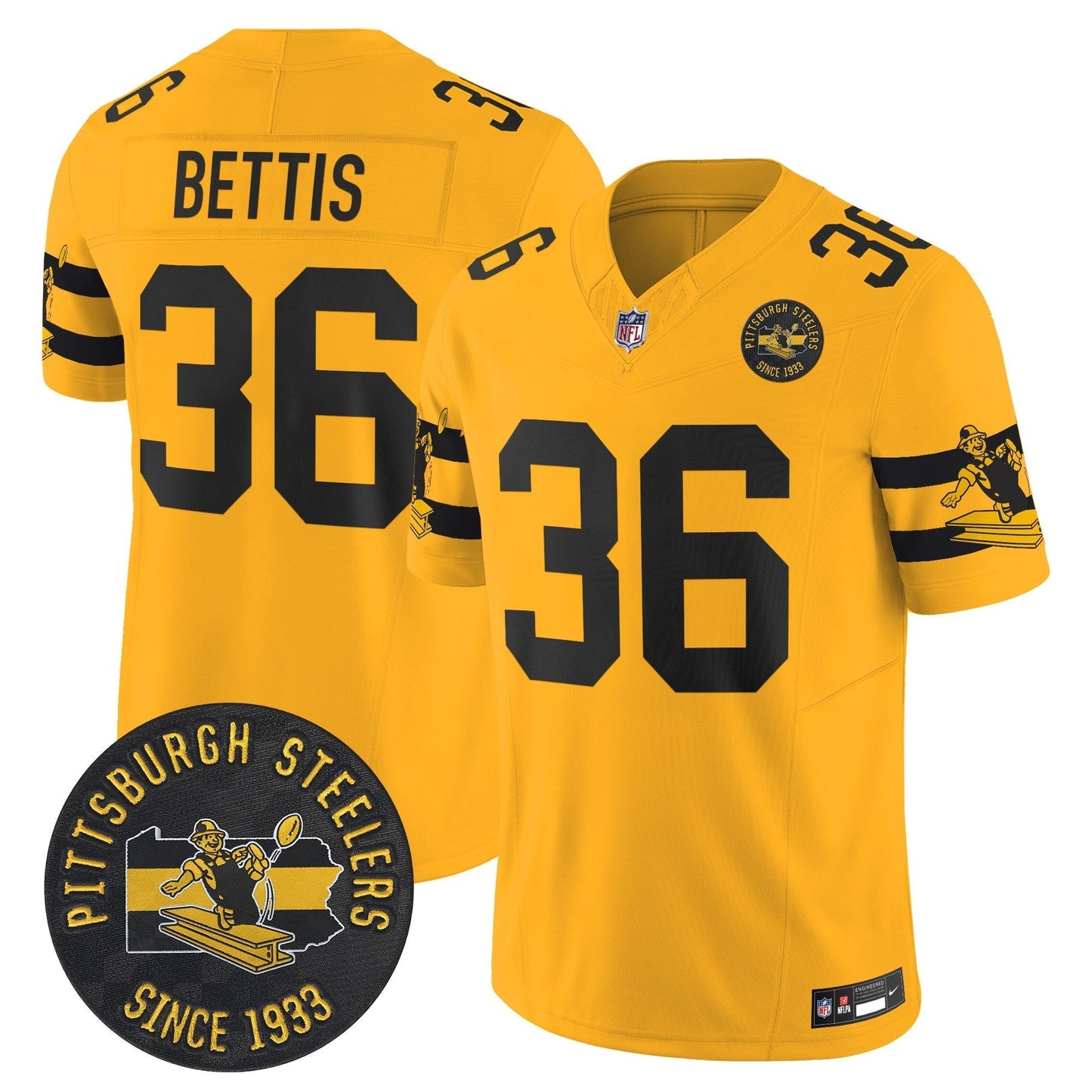PIT Throwback 1933 Patch Vapor Limited Jersey - All Stitched