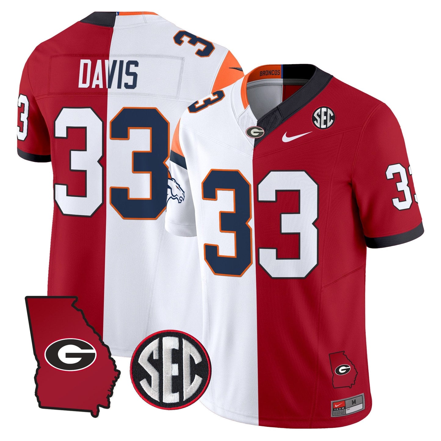 Georgia Bulldogs Split Vapor Limited Jersey - All Stitched
