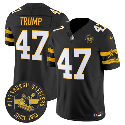 Pittsburgh Steelers Throwback 1933 Patch Vapor Limited Jersey - All Stitched
