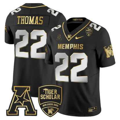Memphis Tigers 2024 Gold Vapor Limited Jersey - All Stitched