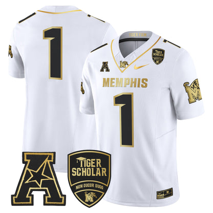 Memphis Tigers 2024 Gold Vapor Limited Jersey - All Stitched