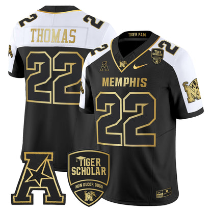 Memphis Tigers 2024 Gold Vapor Limited Jersey - All Stitched