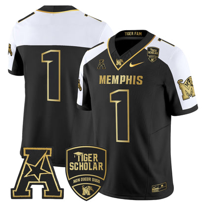 Memphis Tigers 2024 Gold Vapor Limited Jersey - All Stitched