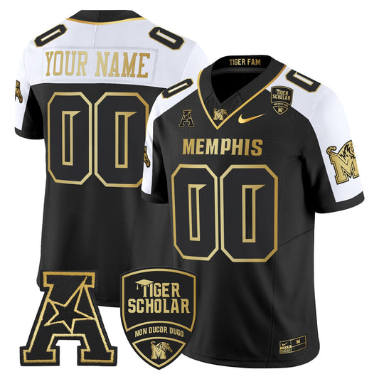 Memphis Tigers 2024 Gold Vapor Limited Custom Jersey - All Stitched
