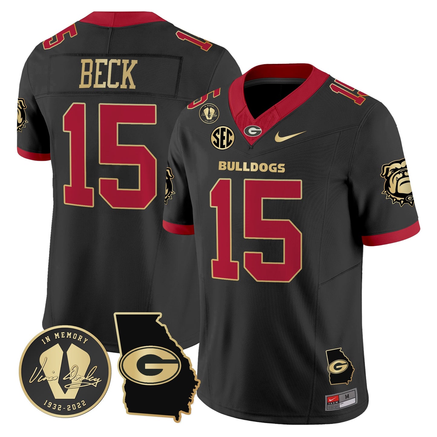 Men's Georgia Bulldogs 2024 Vapor Limited Jersey V5 - Georgia Map - All Stitched