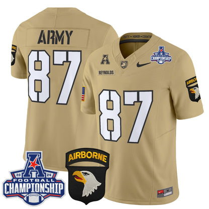 Army Black Knights 2024 AAC Championship Patch Vapor Limited Jersey V2 - All Stitched