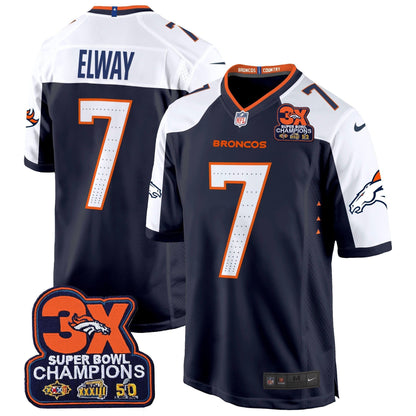 DEN 3-Time Champions Patch Game Jersey - Al Stitched