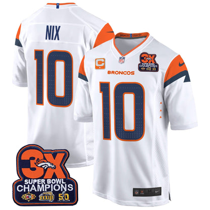 DEN 3-Time Champions Patch Game Jersey - Al Stitched