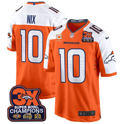 DEN 3-Time Champions Patch Game Jersey - Al Stitched