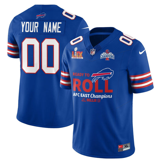 Buffalo Bills 2024 AFC East Champions Patch Vapor Limited Custom Jersey